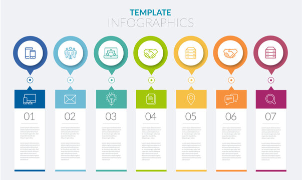 Business infographic timeline icons designed for abstract background