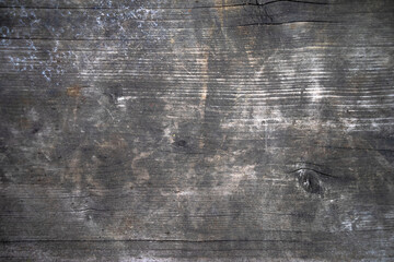 Photo of the texture of an old gray tree.Wooden background for text. Rectangular dry board made of old wood.