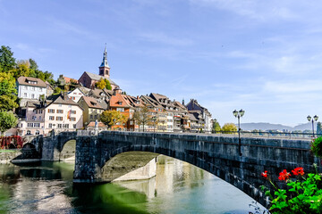 Laufenburg, Laufenburg Baden, Altstadt, Heilig Geist, Kirche, Laufenbrücke, Rhein, Rheinuferweg,...