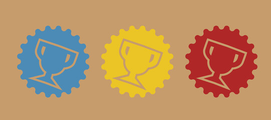 trophy icon, honors concept, vector illustration