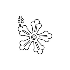 Snowflake icon on a white background, vector illustration