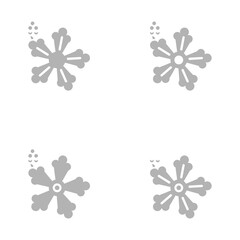 Snowflake icon on a white background, vector illustration