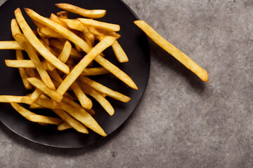 french fries, a popular fast food item, fatty meal