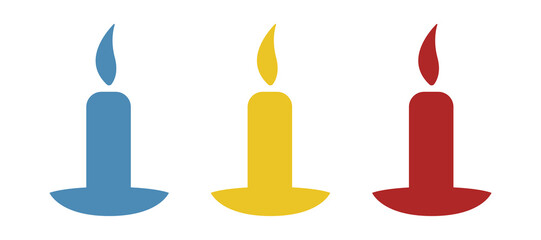 candle icon on a white background, vector illustration