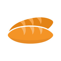 bread icon on a white background, vector illustration