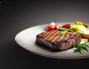 Delicious and succulent steak 