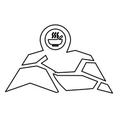 map icon, concept of delivery on a white background, vector illustration