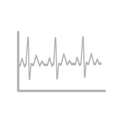 cardiogram icon on a white background, vector illustration