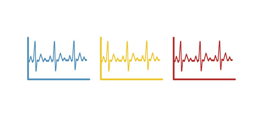 cardiogram icon on a white background, vector illustration