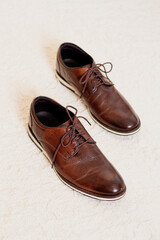Men's leather shoes. Fashion concept.