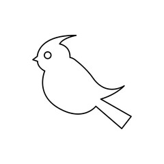 bird icon, animal concept, vector illustration