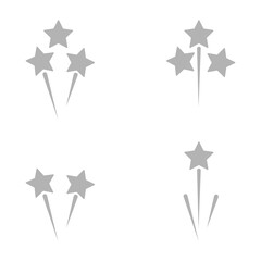 star icon, movement, on a white background, vector illustration