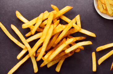 french fries, a popular fast food item, fatty meal