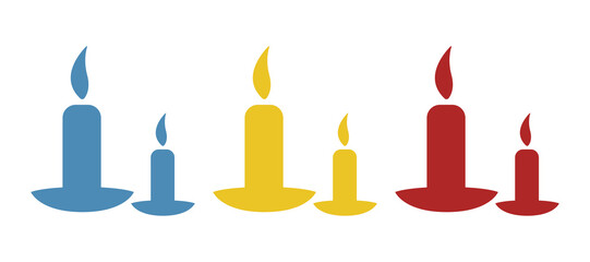 candle icon, light concept, vector illustration