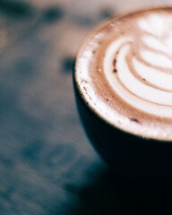 Coffee mocha, close up.
