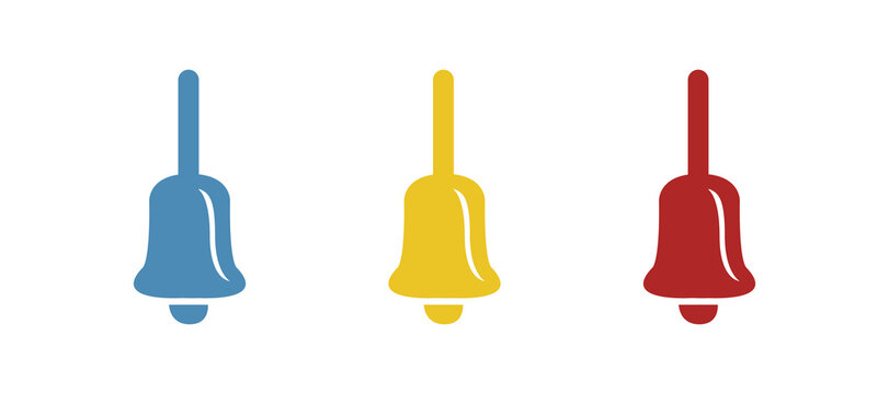 Bell icon on white background, vector illustration