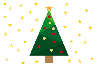 &Aacute;rbol de navidad rodeado de estrellas.