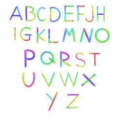  Fun hand drawn alphabet with colorful letters for preschool