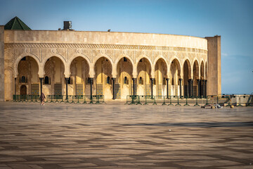 courtyard of a mosque, hassan ii mosque, casablanca, morocco, north africa, 