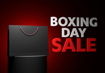 Boxing Day Sale Shopping Bag Product Promotion