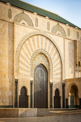 Fototapeta na wymiar details of a mosque, hassan ii mosque, casablanca, morocco, north africa, 