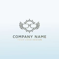 upcoming sunglasses brand vector logo design