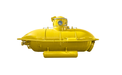 Old small yellow submarine, cropped.