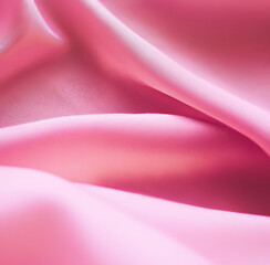 Texture of deep red silk fabric. Beautiful rose pink soft silk fabric. 3d rendering