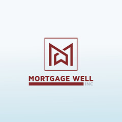 Letter MW real estate vector logo design