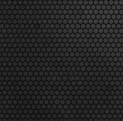 Illustration of abstract black hexagon texture for background