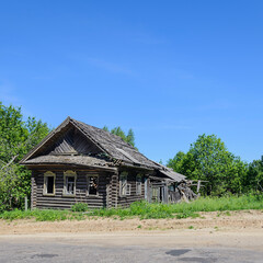 Fototapeta na wymiar Houses of an abandoned village