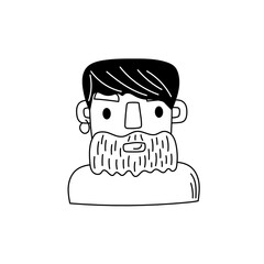 A young man with a beard