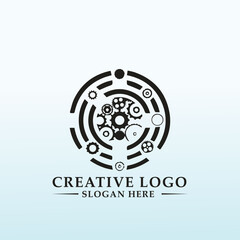 Brand Identity Cycle icon vector logo