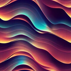 Obraz premium Abstract parallel straight and curved lines, neon purple and pink colors. Elegant, luxury tiling geometric seamless pattern background wallpaper. 3D illustration surface design.