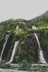 waterfall in the mountains