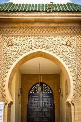 Obraz premium entrance to the mosque, royal palace, rabat, morocco, north africa