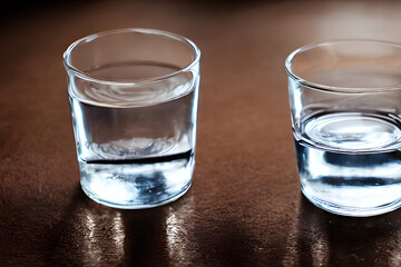photo of a glass of water, a fresh and cold drink, refreshing