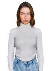 Young caucasian girl wearing casual clothes depressed and worry for distress, crying angry and afraid. sad expression.