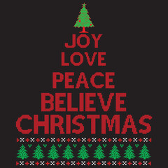 joy love peace believe Christmas