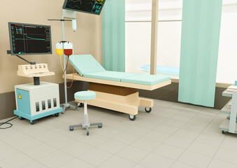 Medical room. Medicine and health. 3d illustration