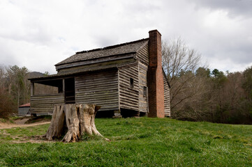 Old empty cabin in the Smokey Mountains