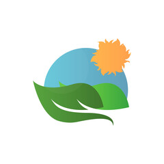 leaves icon, ecology concept, vector illustration