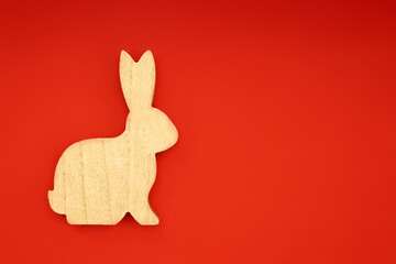 Chinese New year 2023. golden rabbit decoration. Asian zodiac. Year of rabbit. Greeting card in a minimalist style.