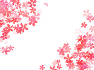 Naklejka na ściany i meble 水彩風桜の背景