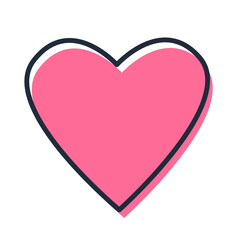 Vector heart icon. Line icon. Vector illustration in Cartoon flat style