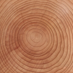 Fototapeta na wymiar The circular section of a cut down tree, with concentric circles of wood, centered shot. 