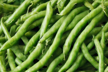 green beans, a healthy vegetable food, freshly harvested, farm produce