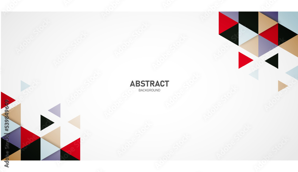 Poster modern abstract background with polygon triangles pastel colors