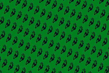 christmas print black deer on green background small fragment