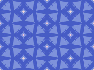 Petals with rhombuses vector seamless pattern. Stylized petals with geometric rhombuses shapes for modern wallpaper and backgrounds, paper printing and digital realm.